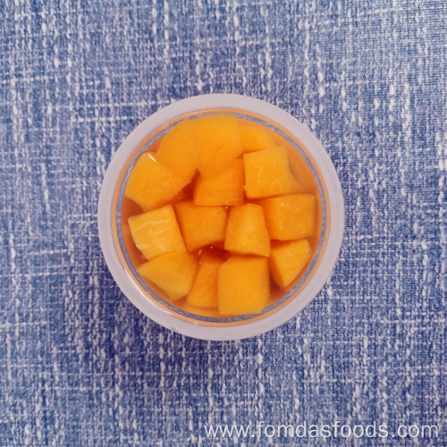 4oz IQF Yellow Peach Dices in Light Syrup